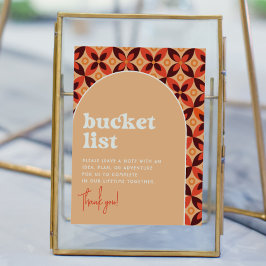 Funkig Bucket List Bröllopsskylt Poster