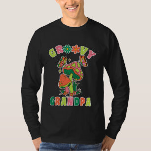 funkig farfar färggliga retro svamp t shirt