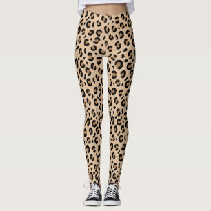 funkig gepard leopardmönster leggings