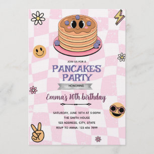 Funkig inbjudan till pannkaksparty