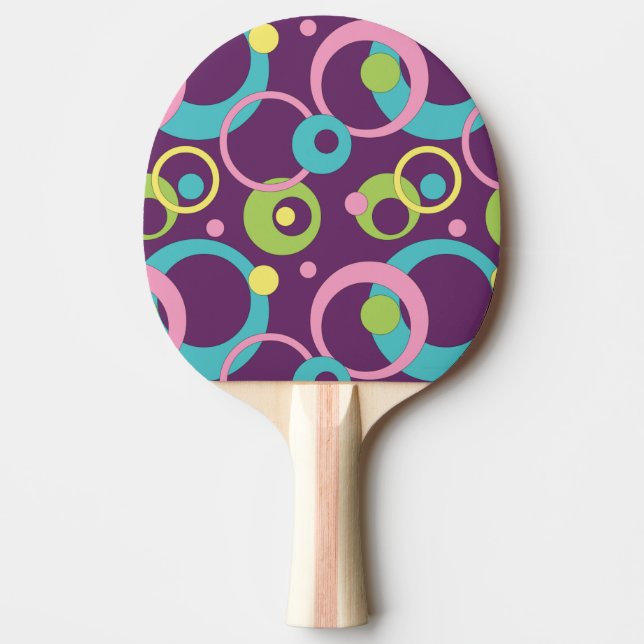 Funkiga Lila Cirklar Pingisracket (Framsidan)
