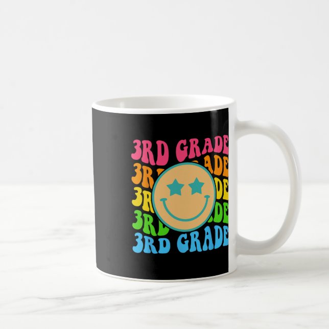 Funkiga Tredje Klassens Vibrationer Ansikte Retro  Kaffemugg (Höger)