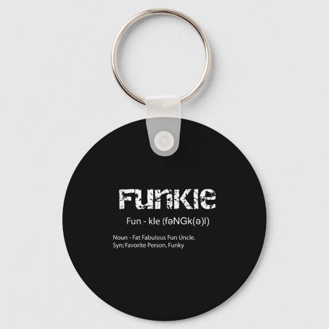 Funkle Definition Funny Favorite Funky farbror Gif Nyckelring (Framsida)
