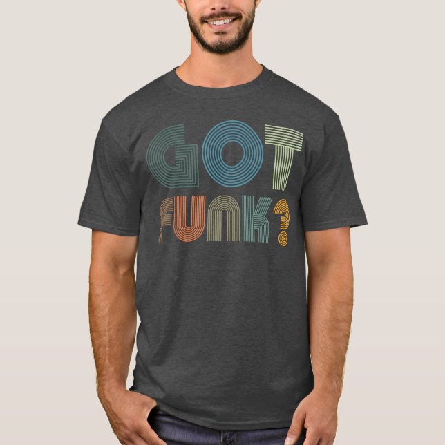 Funkmusik Retroinspirerad 70-tal retro T Shirt (Framsida)