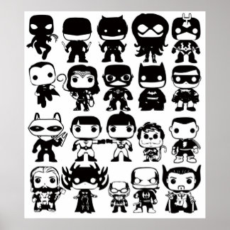 Funko-popup-samling ut ur lådan poster