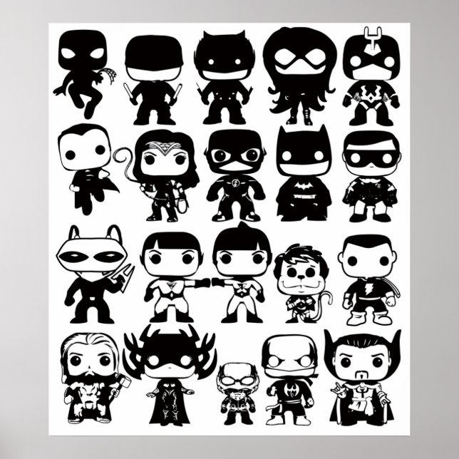 Funko-popup-samling ut ur lådan poster (Framsidan)