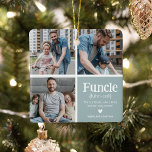 Funktion 3 Photo Collage Definition Cute jul Julgransprydnad Keramik<br><div class="desc">Cute Funcle jul Ornament. Perfekt ger för en ROLIGT UNCLE! Ladda bara upp 3 av bilderna som du vill använda,  anpassa definitionen och anpassa genom att lägga till namn/s.</div>
