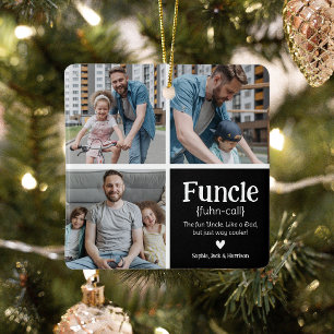 Funktion 3 Photo Collage Definition Cute jul Julgransprydnad Keramik