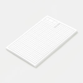Funktionell daglig Fauxbonichi Grid-minimalist Post-it Block