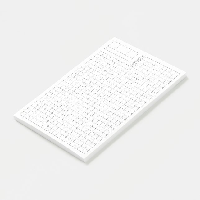 Funktionell daglig Fauxbonichi Grid-minimalist Post-it Block (Vinklad)