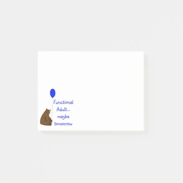 Funktionell Vuxen kanske i morgon med en notering Post-it Block (Framsida)