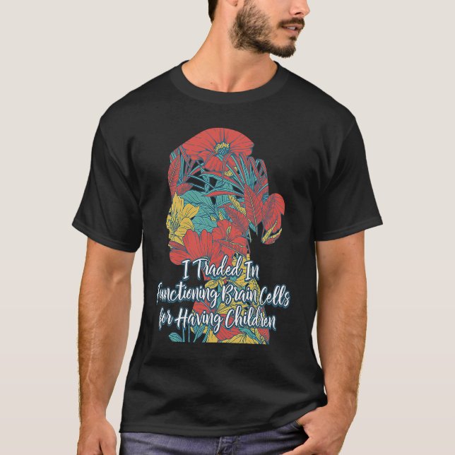 Funktionella hjärnceller Mamma Pun Mor Joke Sarcas T Shirt (Framsida)