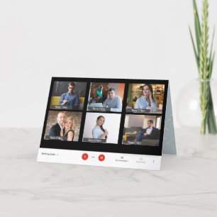 Funktionellt 6 Spot Zoom-Julhälsningar julkort Helgkort