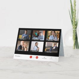 Funktionellt 6 Spot Zoom-Julhälsningar julkort Helgkort