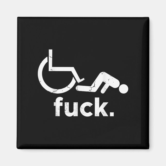 Funktionellt minne för rullstol Humor - Wheelchai Magnet (Framsidan)