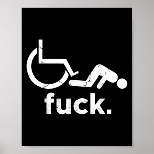 Funktionellt minne för rullstol Humor - Wheelchai Poster