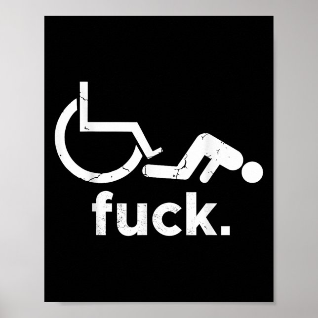 Funktionellt minne för rullstol Humor - Wheelchai Poster (Framsidan)