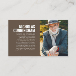 Funktionellt minnesminne i Loving Memory Photo Car Visitkort