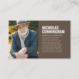 Funktionellt minnesminne i Loving Memory Photo Car Visitkort