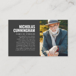 Funktionellt minnesminne i Loving Memory Photo Car Visitkort