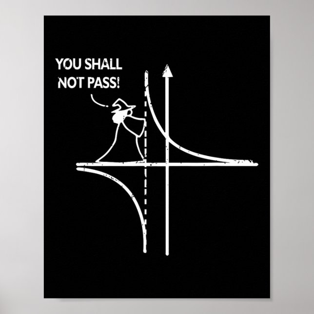 Funktionsasymptot nörd Matematik Puns Lärare Du Sk Poster (Framsidan)