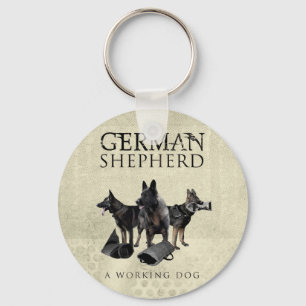 Funktionsduglig tysk herdehund - GSD Nyckelring