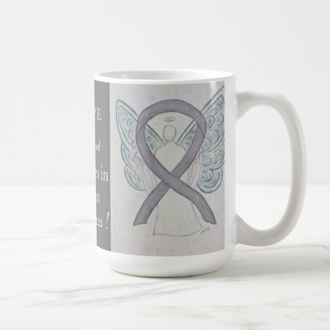 Funktionshinder för barn - medvetandegörandeband M Kaffemugg (Höger)