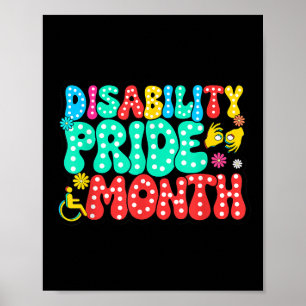 Funktionshinder Pridet Månadens medvetandegrad Fun Poster