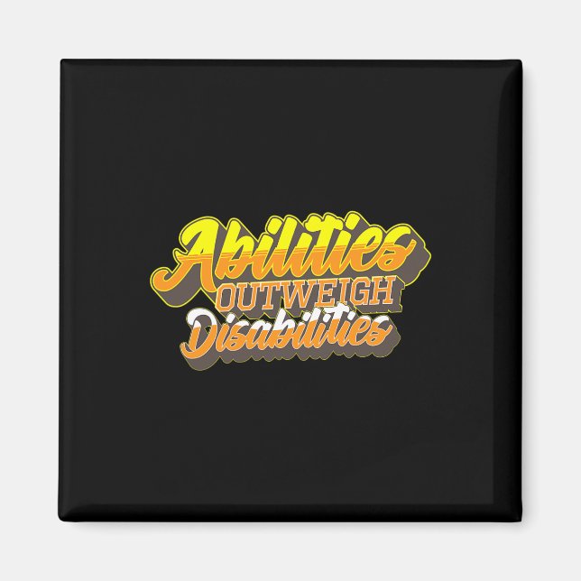 Funktionshinder Världsdagen mot kvinnor barn Magnet (Framsidan)