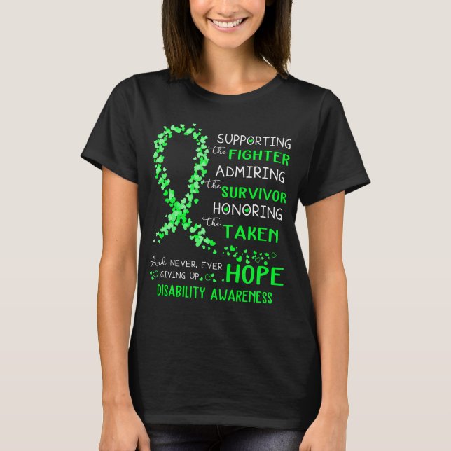 Funktionshinderbråkmakare som stöder kampen t shirt (Framsida)