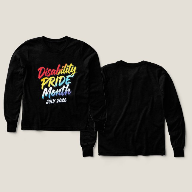 Funktionshinderstolthetsmånad juli t shirt (Design framsida och baksida)