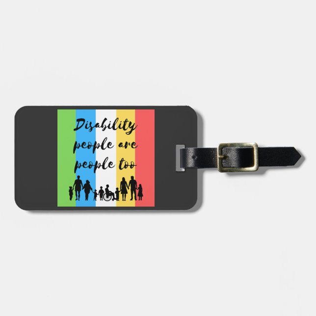 Funktionshindrade personer är också människor bagagebricka (Horisontell Framsida)