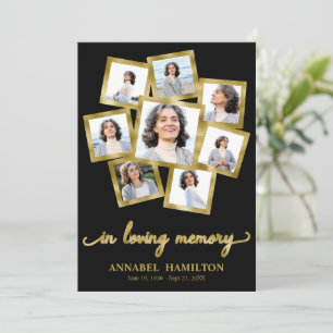 Funktionskort för fotokollage för service inbjudningar