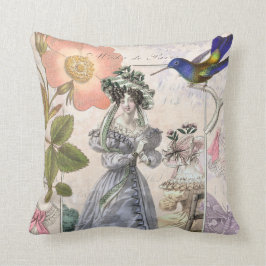 Funktionsläge de Paris Biedermeier damer i hattar Kudde