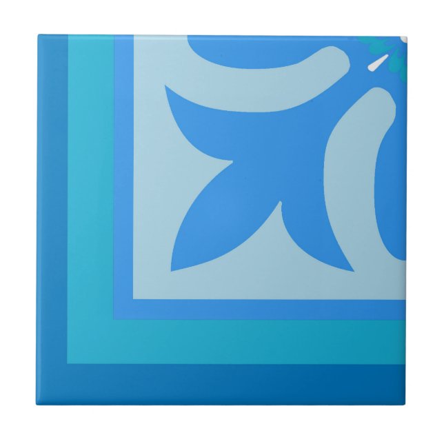 Funktionspanel för ohavsblues färg kakelplatta (Framsidan)