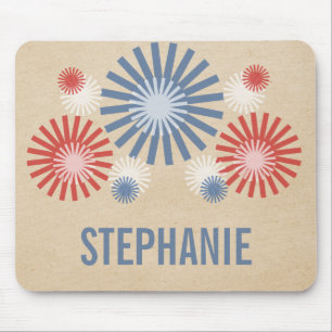 Funky 4 juli Fireworks Mousepad Musmatta