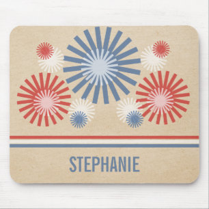 Funky 4 juli Fireworks & Rand Mousepad Musmatta