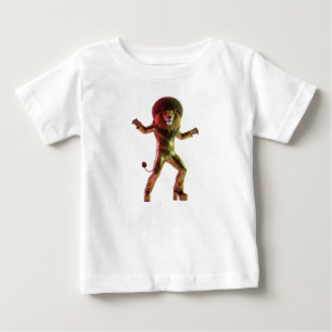 Funky 70-tals Disco-Lejon i Guld Glitter Jumpsuit T Shirt