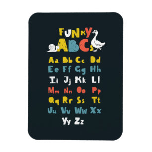 Funky ABC Tidigt Learning ABC Learning ABC Art Magnet