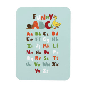 Funky ABC Tidigt Learning ABC Learning ABC Art Magnet