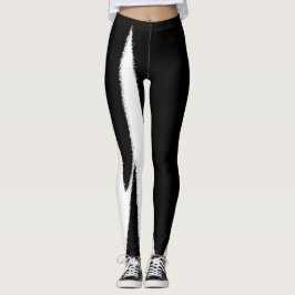 Funky Abstrakt Art Black White Leggings