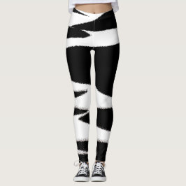 Funky Abstrakt Art Black White Leggings