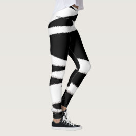 Funky Abstrakt Art Black White Leggings