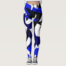 Funky Abstrakt Art Geometry Add Namn Isabella Leggings