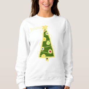 Funky Abstrakt Art Julgran Sweatshirt T Shirt