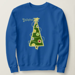 Funky Abstrakt Art Julgran Sweatshirt T Shirt