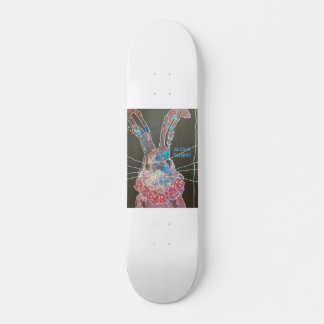 Funky abstrakt art kanin, kanin, skateboard