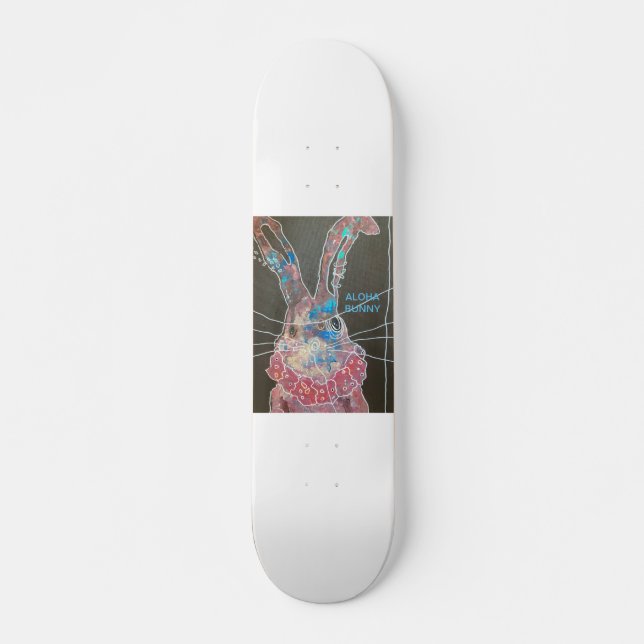 Funky abstrakt art kanin, kanin, skateboard (Framsida)