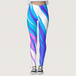 Funky Abstrakt Art Pastellns Lila för Rosa Leggings