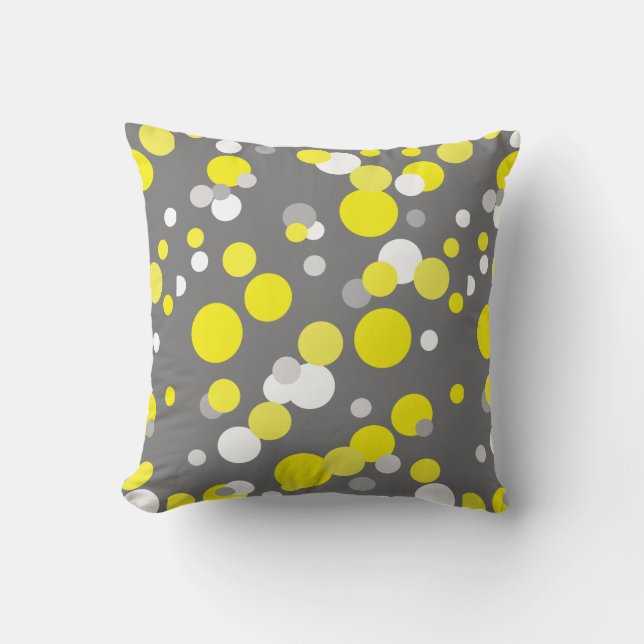 Funky Abstrakt Art-skuggor av Gulten Pillow Cushio Kudde (Framsida)